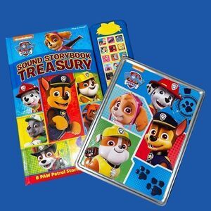 Paw Patrol Activity Bundle Book of Sound Storybook Treasury & Activity Tin